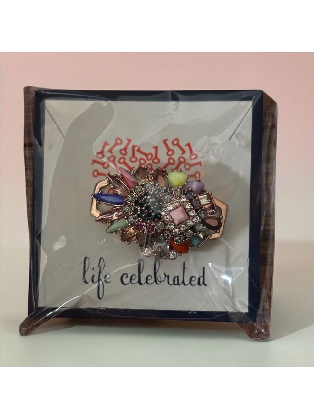 Keep Collective Shades of You Rose Gold Crystal Statement Brooch Pin New
